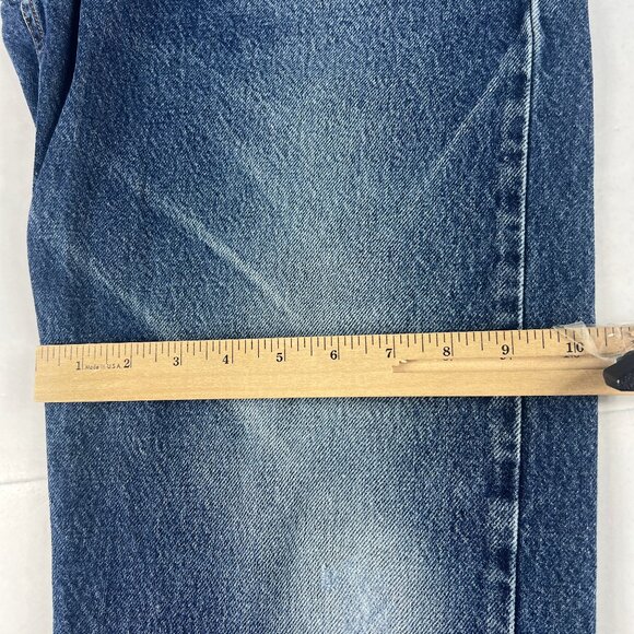 Y2K Levi's Jeans Men's 33 x 30* 505 Straight Blue Faded Cotton Denim Tag 36 x 32 - Picture 13 of 16